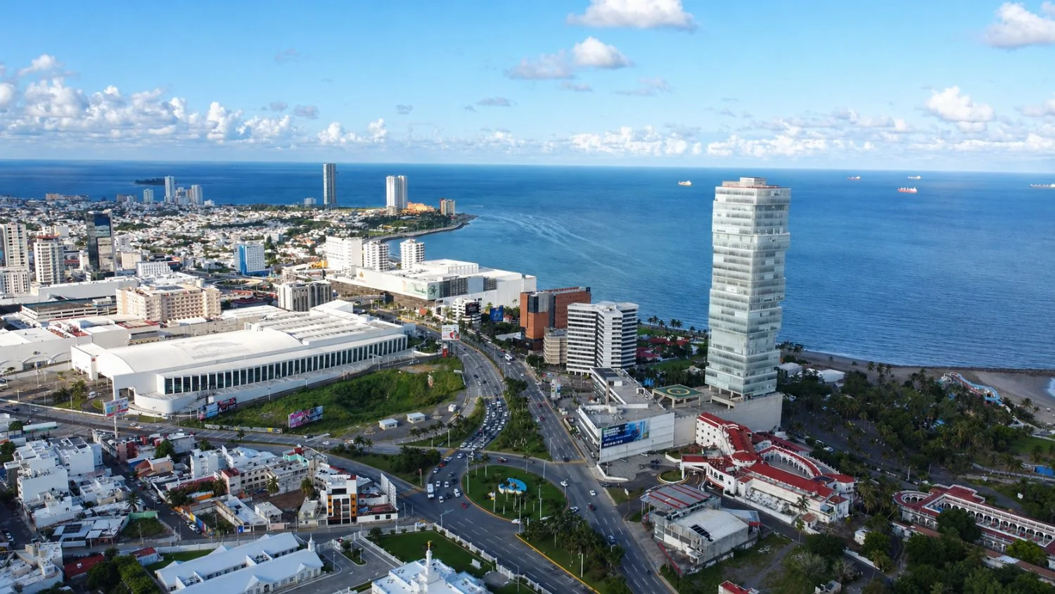 Vista aérea de Boca del Río, Costa de Oro y el corredor de Ruiz Cortines